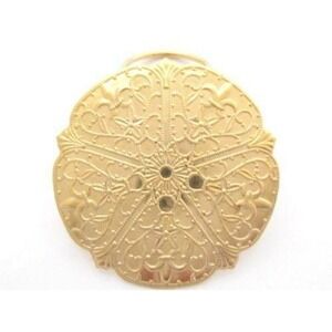 Beautiful Vintage Gold‎ Plated Fleur De Lys Design Textured SCARF CLIP